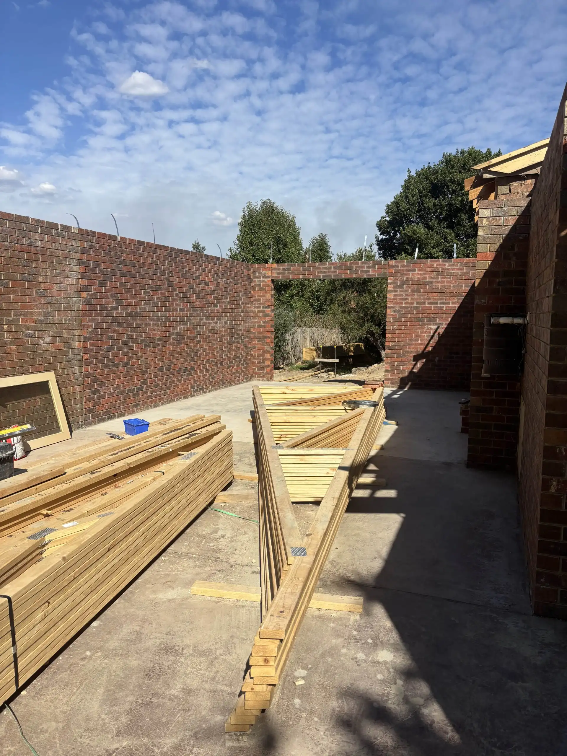 Extension bricklaying